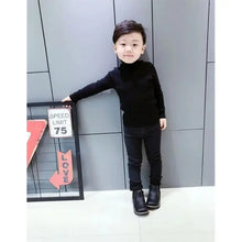 Load image into Gallery viewer, New Sweater Kids Sweaters Autumn Girls Turtleneck Sweaters 1-9Yrs Baby Boys Pullover Winter Knitted Bottoming Boys Sweaters
