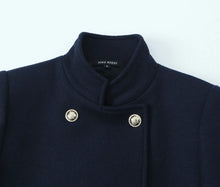 Load image into Gallery viewer, Retro Black Wool Long Coat
