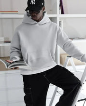 Load image into Gallery viewer, Men Oversized Solid Hoodie Streetwear Loose Pullover Hooded Sweatshirt Casual Hip Hop Basic Pocket Hoodies Women Daily Tracksuit
