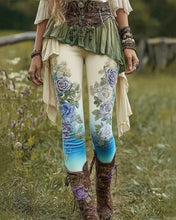 Load image into Gallery viewer, Women's Pants Flower Printed Leggings Cozy Leggings Casual Boho Full Length Elastic Waist Stretchy Vacation Street Daily Wear
