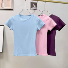 Load image into Gallery viewer, Women's Outdoor Sports Shirt Yoga Wear Fitness T-Shirt Quick Dry Running T-Shirt Workout Top Female Sportswear Exercise Clothing
