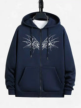 Load image into Gallery viewer, Men's Gothic Printed Zipper Hoodie Street Hoodie
