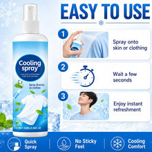 Load image into Gallery viewer, Effective Portable Cooling Spray 100ml Long Lasting Hydrating Body Mist for Summer Outdoor Sports Gym Travel Soothing Skin Face
