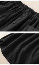 Load image into Gallery viewer, Women's Skirt Cotton Linen Casual Straight Skirts Woman Fashion 2026 Summer Loose Solid Color Button Long Skirts for Women
