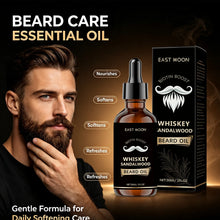 Load image into Gallery viewer, Men Biotin Beard Oil Soften Rough Beard Whiskey Sandalwood Beard Care Oil Hydrate Soothe Under-Beard Skin Men Facial Hair Serum
