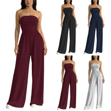 Load image into Gallery viewer, Strapless Wide Leg Casual Jumpsuit

