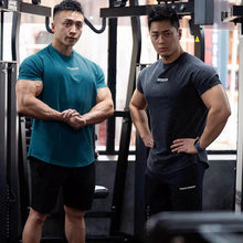 Load image into Gallery viewer, Men's Gym T Shirts Quick Dry Short Sleeve Summer Sports T-shirt Elastic Fitness Workout Tops Casual Bodybuilding Athletic Tee
