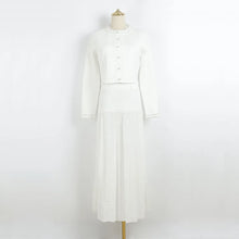 Load image into Gallery viewer, Elegant Knitted Pleated Maxi Dress
