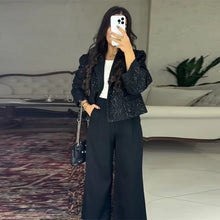 Load image into Gallery viewer, Elegant Cropped Sequin Blazer Jacket
