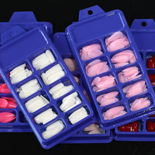 Load image into Gallery viewer, 120pcs/Box Bright Gloss Pink False Nails Medium Almond Simple Solid Color Press On Nails Soft Gel Full Cover Wearable False Nail
