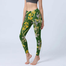 Load image into Gallery viewer, High Waist Yoga Leggings Japanese Style Cherry Blossom Botanical Print Soft Tights Women Fitness Gym Yoga Running Sports Wear

