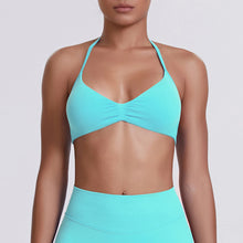 Load image into Gallery viewer, Sport Bra Strappy Bra Top Women High Support Thin Strap Halter Sport Seamless Bras Scrunch Workout Yoga Tank
