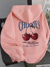 Load image into Gallery viewer, Cherry Graphic Oversized Street Hoodie
