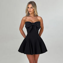 Load image into Gallery viewer, Strapless Bow A-Line Mini Dress
