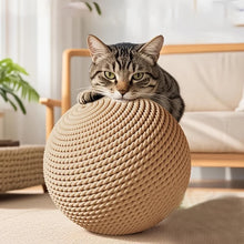 Load image into Gallery viewer, Large Sisal Cat Ball Toy, Interactive Self-Amusing Scratcher, Chew &amp; Teeth Cleaning Toy for Kittens, Indoor Cats
