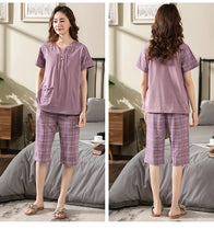 Load image into Gallery viewer, Cotton Cartoon Summer Pajama Set
