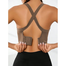 Load image into Gallery viewer, Sports and Beautiful Back Bra Set, Cross-Back Sports Bra, No Chest Pad, Adjustable Size, and Can Be Worn Inside Normally
