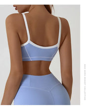 Load image into Gallery viewer, Yoga Sports Bra Color Clashing Shock Absorbing Brassiere Women Full Cup Breathable Gym Tube top Bra Yoga Workout Underwear
