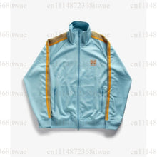 Load image into Gallery viewer, Unisex Embroidery Track Suit Striped Tape Zip‑Up Jacket Pants Set Casual Sportswear Outfit Long Sleeve Athletic Tracksuit Set

