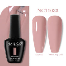 Load image into Gallery viewer, NAILCO 333 Colors Gel Nail Polish Semi Permanent Varnishes Nails Art Design Hybrid Soak Off Top Base Coat UV Gel Manicure 15ml

