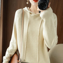 Load image into Gallery viewer, Soft Knit Hooded Pullover Sweater

