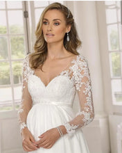 Load image into Gallery viewer, Maternity Boho Lace Wedding Gown
