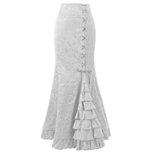 Load image into Gallery viewer, Long Skirts Women Punk Fish Tail Skirt Vintage Gothic New High Waisted Temperament Goth Skirt Festival Party Wear Woman Clothes
