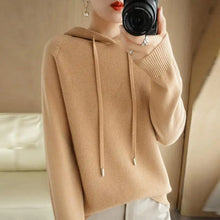 Load image into Gallery viewer, Soft Knit Hooded Pullover Sweater
