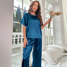 Load image into Gallery viewer, Pink Satin Short Pajama Set
