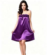 Load image into Gallery viewer, Female Nighty Dress Hot Nightdress Satin Elegant Sleep Dress 2026 Women's Sleepwear Sexy Dresses Sleeveless Strapless Nightgown
