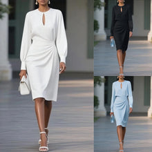 Load image into Gallery viewer, Elegant Hollow Out A-Line Dress
