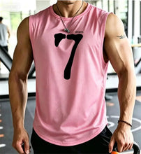 Load image into Gallery viewer, SPORTS 7 New Men Tank Tops Sleeveless Shirt Polyester Mesh Material Quick Dry Breathable Men Workout Fitness Basketball Top Tee
