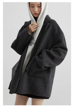 Load image into Gallery viewer, CHIC VEN Women's Woolen Coats Loose Casual Double Breasted Retro Double-sided Jacket Office Lady Outerwear Autumn Winter 2026

