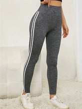 Load image into Gallery viewer, Women's High-waist Slimming Leggings Side Stripe Pattern Breathable Yoga Pants Sportswear Athletic Apparel
