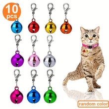 Load image into Gallery viewer, 10 Pet Collar Bells, Suitable for Both Cats and Dogs, Multifunctional Accessories with Safety Buckle, Stylish and Safe Pet Accessories, Fashionable Cat Accessories, a Must-Have for Pets
