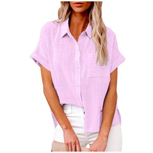 Load image into Gallery viewer, Summer Women Shirts Tops Cotton Linen T-shirt Women Top Camisas Mujer Casual T-Shirt Streetwear Loose Female T-Shirts New Shirt

