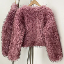 Load image into Gallery viewer, Fur Coat Eco-friendly Coats for Woman Artificial Winter Fur Coat Warm Women's Clothing New in Coats &amp; Jackets Women Tops Stones
