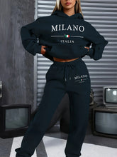 Load image into Gallery viewer, Women’s MILANO ITALIA Hoodie &amp; Sweatpants Set
