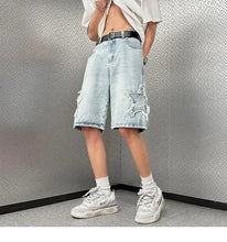 Load image into Gallery viewer, Retro High Street Denim Shorts
