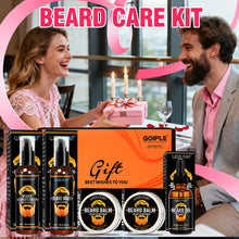 Load image into Gallery viewer, Men Beard Grooming Gift Kit Deep Cleansing Wash and Conditioner Moisturizing Nourishing Beard Oil Styling Butter for Beards Care
