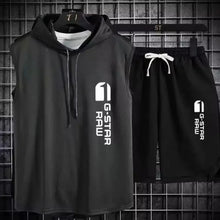 Load image into Gallery viewer, Men's track suit summer sportswear two-piece t-shirt shorts brand tracksuit jogging men's sports suit fitness clothes exercise
