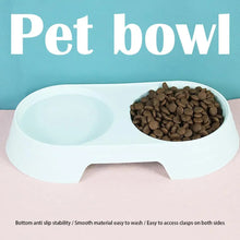 Load image into Gallery viewer, Non-Slip Double Pet Bowls Food &amp; Water Feeder for Cats and Small Dogs BPA-Free Easy-Clean Raised Pet Dishes in 4 Colors
