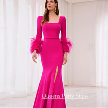 Load image into Gallery viewer, Elegant Feathered Mermaid Wedding Gown
