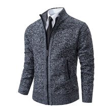 Load image into Gallery viewer, Stand Collar Fleece Zip Cardigan
