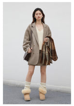 Load image into Gallery viewer, CHIC VEN Women's Woolen Coats Loose Casual Double Breasted Retro Double-sided Jacket Office Lady Outerwear Autumn Winter 2026
