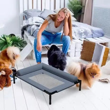 Load image into Gallery viewer, Pet Furniture Mesh Elevated Dog Beds Breathable Removable Raised Dog Bed with Pillow Outside Dog Bed Cat Patio Sunbathing
