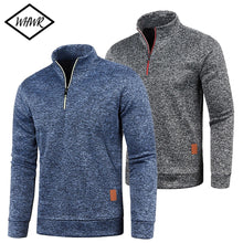 Load image into Gallery viewer, Men Sweatshirts Spring Thicker PulloverHalf Zipper Pullover for Male Hoody Man Sweatshir Autumn Solid Color Turtleneck Sweaters
