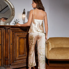 Load image into Gallery viewer, Cherry Satin Long Pajama Set
