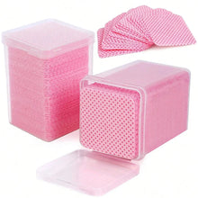 Load image into Gallery viewer, Lint Free Cotton Pads Nail Polish Remover Wipes Cleaning Tool Nail Art Cleaning Wipes Tips UV Gel Polish Removal Pad Paper Wipes
