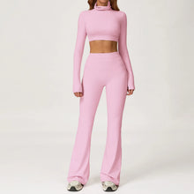 Load image into Gallery viewer, Yoga Set 2 Pieces Gym Clothes Yoga Outfits For Women Tracksuits Workout Long Sleeved Fitness Set Sport Bra Crop Top Gym Leggings
